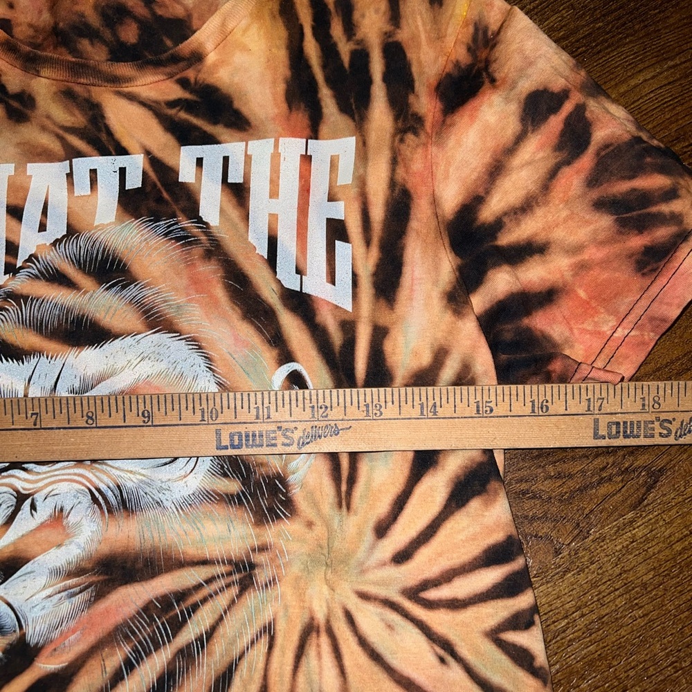 Bigfoot Tie Dye Graphic Short Sleeve Tee Orange Black What The Sigma Kids Size M - Picture 6 of 8